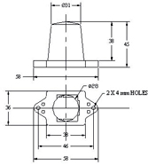 Revolving Lamps Dimensional Diagram